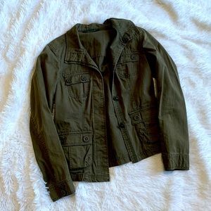 Eddie Bauer Forest green military style jacket